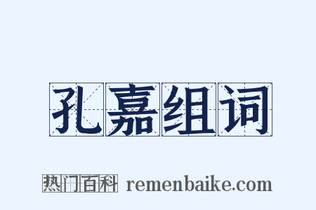孔嘉组词是什么意思的图片